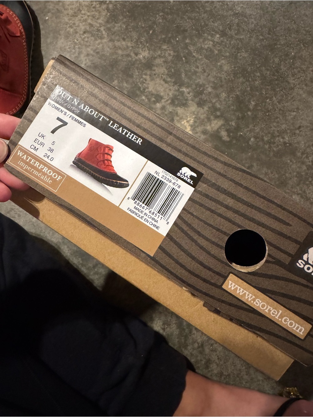 Sorel Red and Black Waterproof Lace-Up Duck Boots - Picture 6 of 6